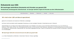 Desktop Screenshot of dokumente-aus-usa.com